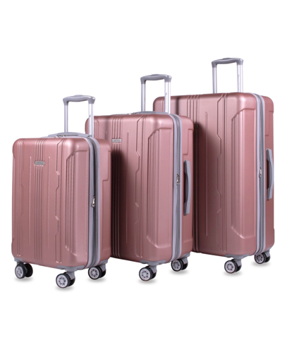 Shop American Green Travel Santa Cruz 3-pieces Set Luggage In Rose Gold