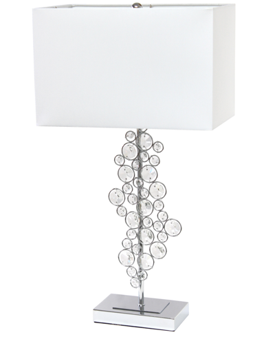 Shop All The Rages Lalia Home Lumiluxxe 26.25" Tall Crystal Glitz And Table Lamp In Chrome