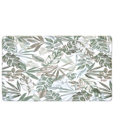 Shop Tommy Bahama Printed Polyvinyl Chloride Fatigue-resistant Mat, 18" X 30" In Green Leaves