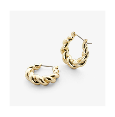 Shop Ana Luisa Twisted Hoop Earrings In Gold