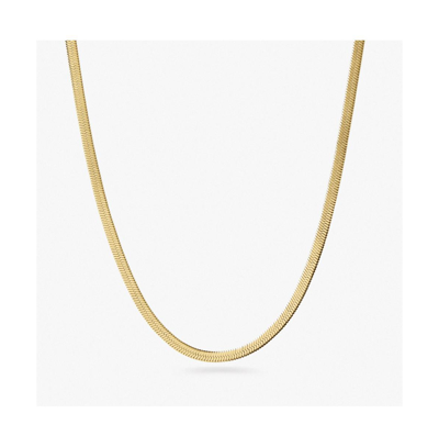 Shop Ana Luisa Herringbone Chain Necklace In Gold