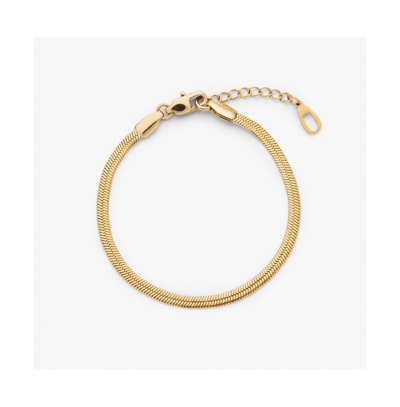 Shop Ana Luisa Herringbone Bracelet In Gold