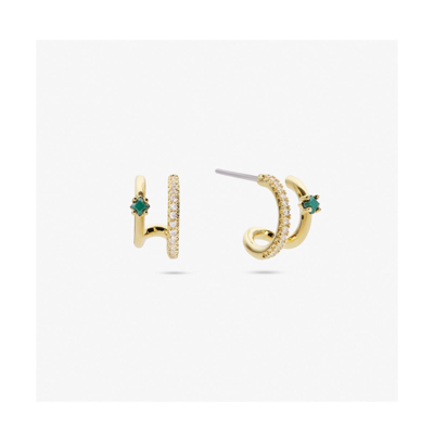 Shop Ana Luisa Double Hoop Earrings In Gold