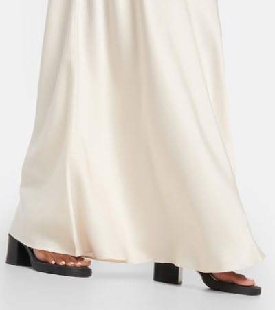 Miu Miu Satin Gown In White