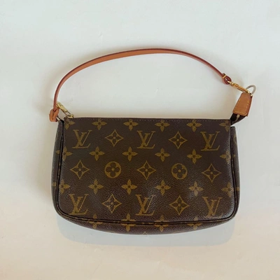 Pre-owned Louis Vuitton Brown Monogram Canvas Pochette Accessoires Shoulder Bag