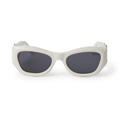 Shop Palm Angels Canby White Sunglasses In Bianco
