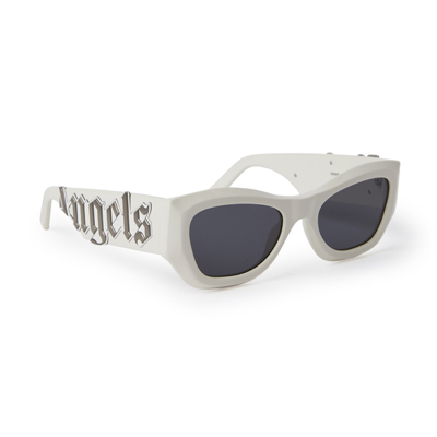 Shop Palm Angels Canby White Sunglasses In Bianco