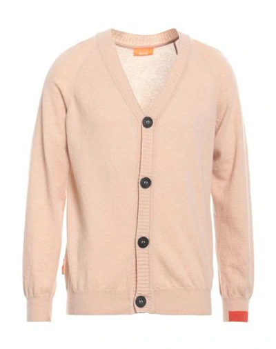 Suns Man Cardigan Sand Size M Wool, Polyamide In Beige