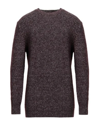 Shop Kangra Man Sweater Deep Purple Size 42 Alpaca Wool, Cotton, Polyamide, Wool, Elastane