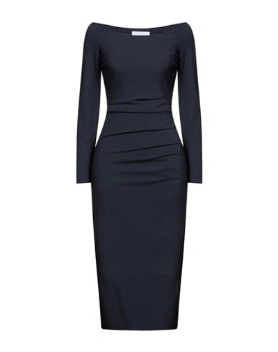Shop Chiara Boni La Petite Robe Woman Midi Dress Midnight Blue Size 10 Polyamide, Elastane