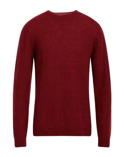 Irish Crone Man Sweater Brick Size S Alpaca Wool, Polyamide, Wool In Red