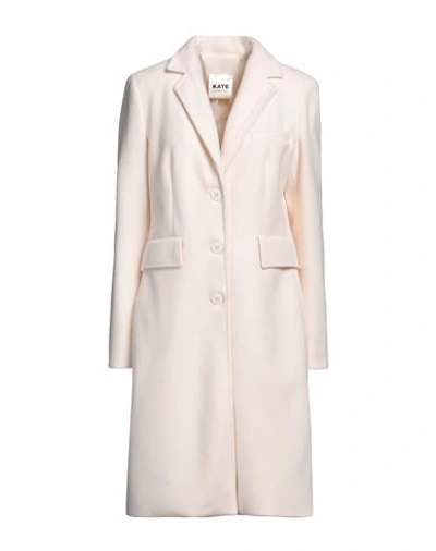 Shop Kate By Laltramoda Woman Coat White Size 10 Polyester