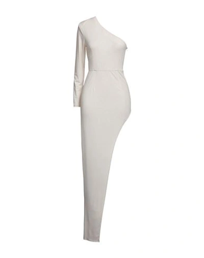 Shop Actualee Woman Maxi Dress Cream Size 10 Polyester, Elastane In White