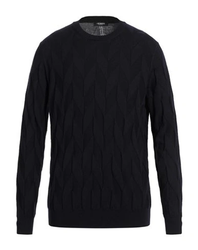Shop +39 Masq Man Sweater Midnight Blue Size 44 Merino Wool
