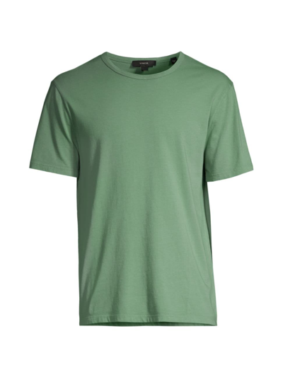 Shop Vince Men's Garment-dyed Crewneck T-shirt In Washed Mineral Green