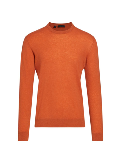 Shop Saks Fifth Avenue Men's Collection Lightweight Cashmere Crewneck Sweater In Cheddar