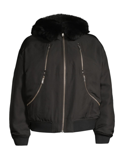 Shop Moose Knuckles Women's Decatur Bomber Jacket In Black
