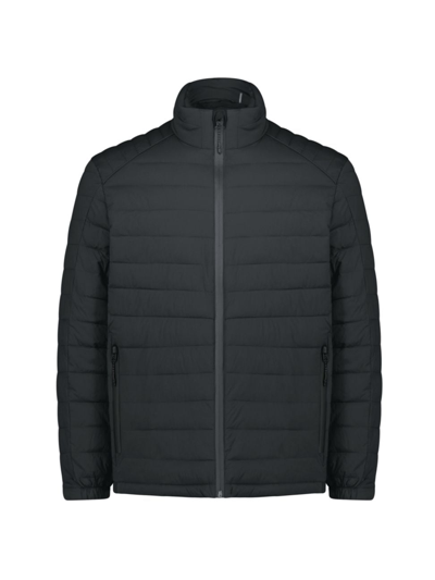 Shop Cole Haan Men's Quilted Zip-up Jacket In Black