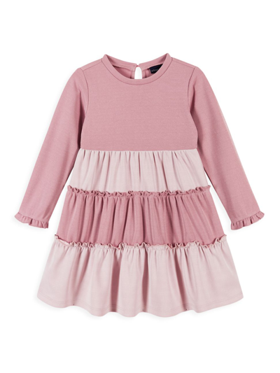 Shop Andy & Evan Little Girl's Pullover Knit Dress In Pink