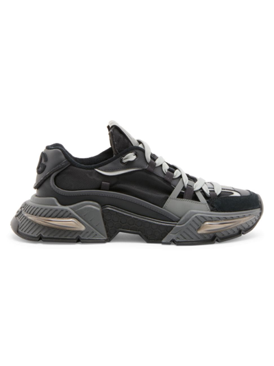 Shop Dolce & Gabbana Men's Airmaster Sneakers In Black Grey