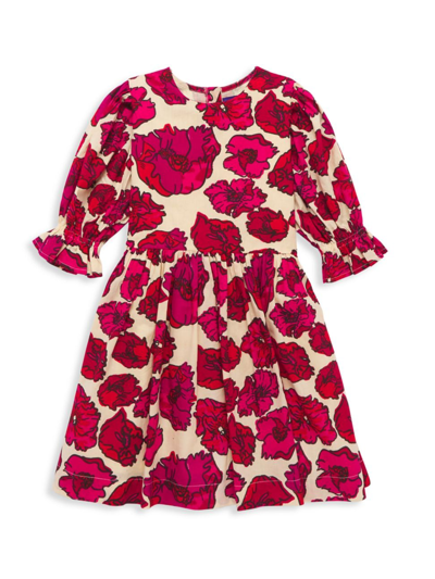 Shop Ro's Garden Little Girl's & Girl's Peony Floral Dress In Pink Floral