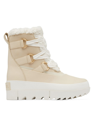 Shop Sorel Women's Joan Of Arctic Next Leather Boots In Bleached Ceramic