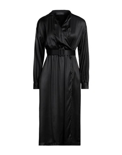 Shop Icona By Kaos Woman Midi Dress Black Size 4 Viscose