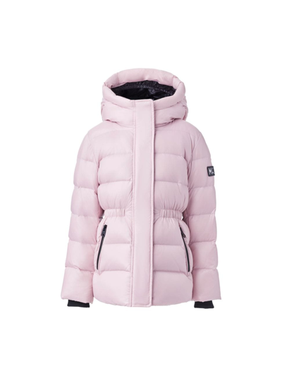 Shop Mackage Little Kid's & Kid's Alannis Down Puffer Jacket In Rose