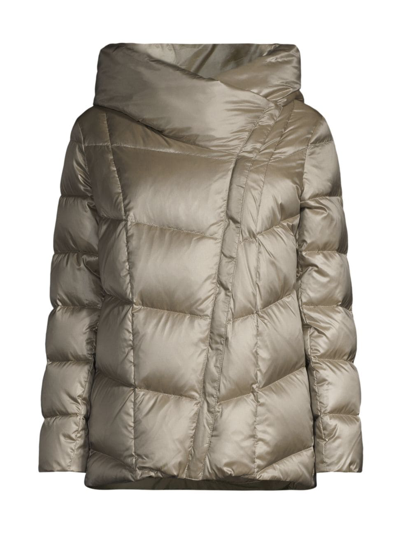 Shop Donna Karan Women's Short Sleeping Bag Coat In Thistle