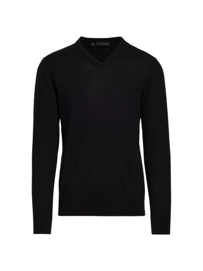 Shop Saks Fifth Avenue Men's Collection Cashmere V-neck Sweater In Moonless