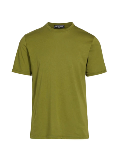 Shop Saks Fifth Avenue Men's Slim-fit Cotton Crewneck T-shirt In Olive