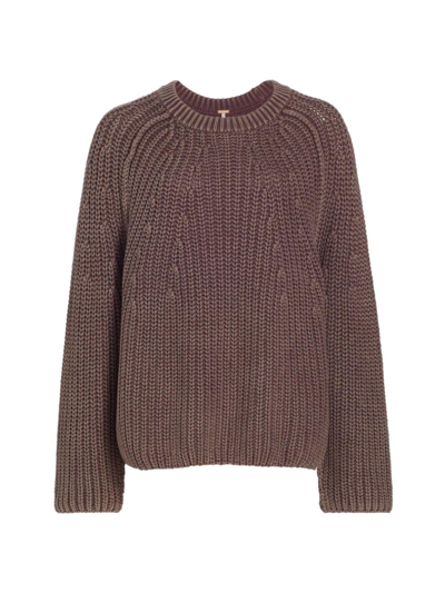 Shop Free People Women's Take Me Home Cotton Sweater In French Roast