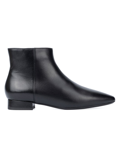 Shop Aquatalia Women's Prisilla 10mm Leather Ankle Boots In Black