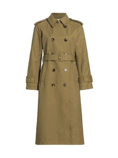 Shop Veronica Beard Women's Conneley Dickey Cotton-blend Trench Coat In Moss