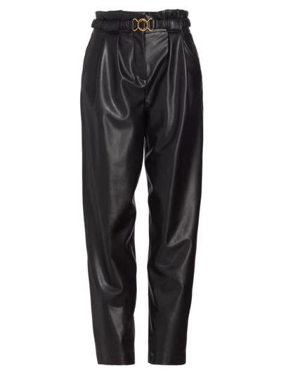Shop Veronica Beard Women's Coolidge Vegan Leather Pants In Black