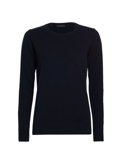Shop Saks Fifth Avenue Women's Crewneck Cashmere Pullover Sweater In Navy