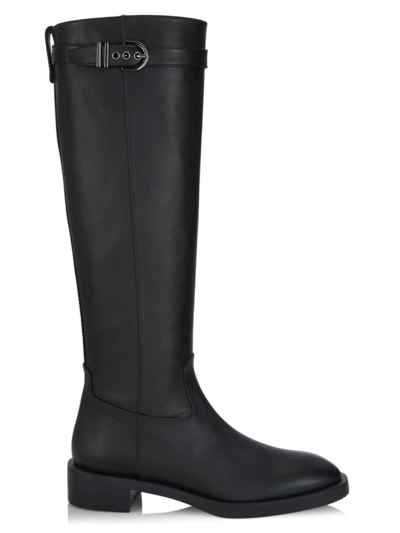 Shop Stuart Weitzman Women's Maverick Leather Knee-high Boots In Black