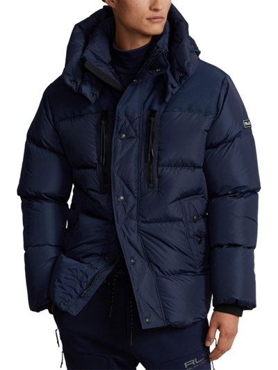 Shop Ralph Lauren Men's Garston Hooded Down Jacket In Navy