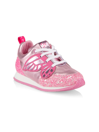 Shop Sophia Webster Little Girl's & Girl's Chiara Sneakers In Pink Punch