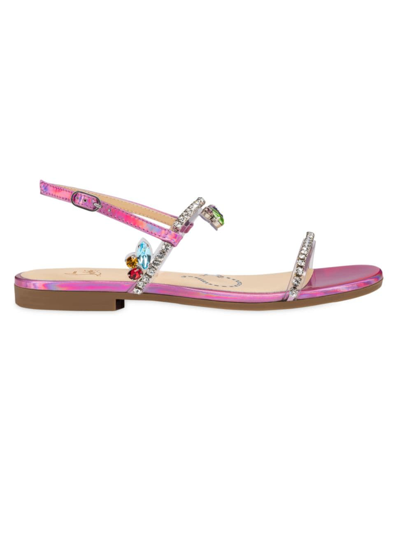 Shop Christian Louboutin Little Girl's & Girl's Mini Queenie Sandals In Pinkador