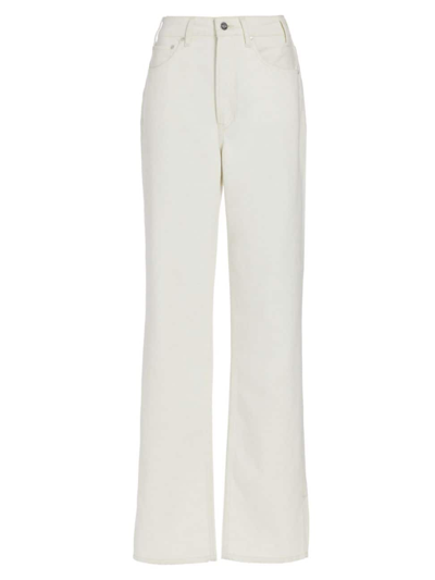 Shop Anine Bing Women's Roy Split Straight-leg Jeans In Ecru White