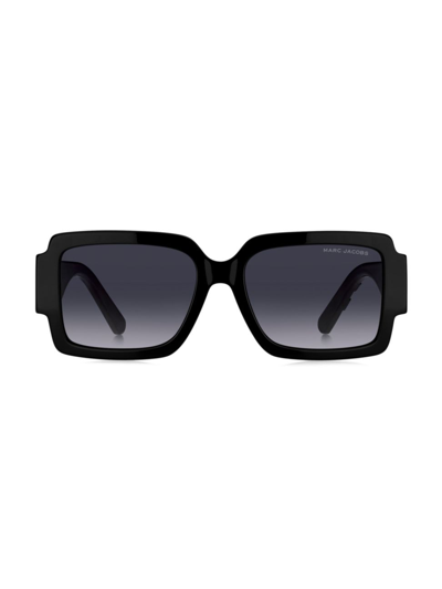 Shop Marc Jacobs Women's Marc 693/s 55mm Rectangular Sunglasses In Black