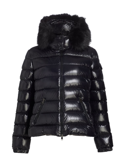 Shop Moncler Women's Badyf Hooded Puffer Jacket In Black
