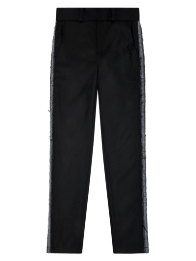 Shop Diesel Men's Oak Wool-blend Trousers In Black