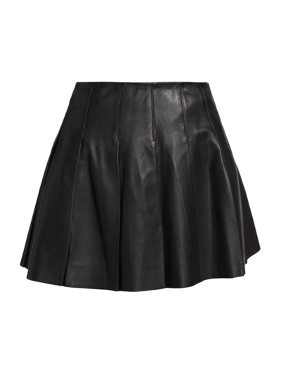 Shop Lamarque Women's Juliana Leather Miniskirt In Black