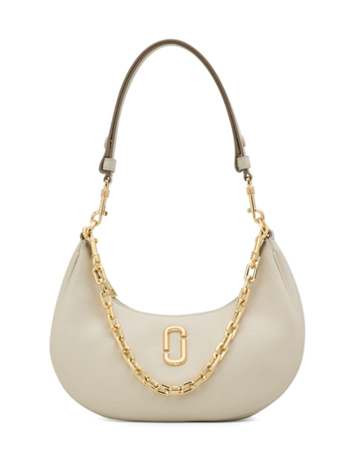 Shop Marc Jacobs Women's The Curve Leather Shoulder Bag In Cloud White