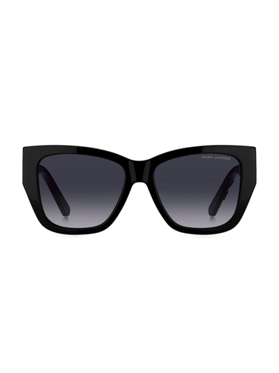 Shop Marc Jacobs Women's Marc 695/s 55mm Cat-eye Sunglasses In Black