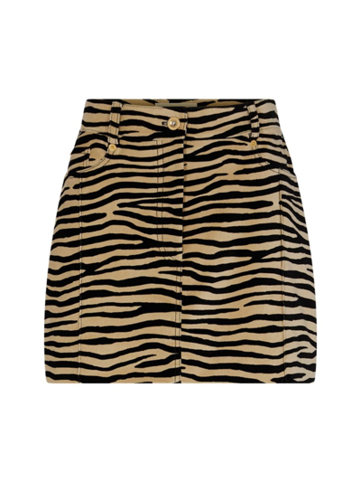 Shop Paco Rabanne Women's Tiger-print Miniskirt In Natural Tiger