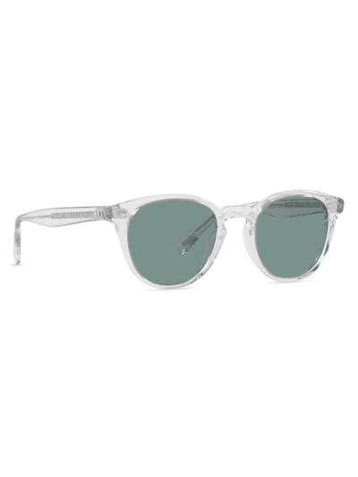 Shop Oliver Peoples Men's Ov5454su Desmon 50mm Round Sunglasses In Crystal Teal