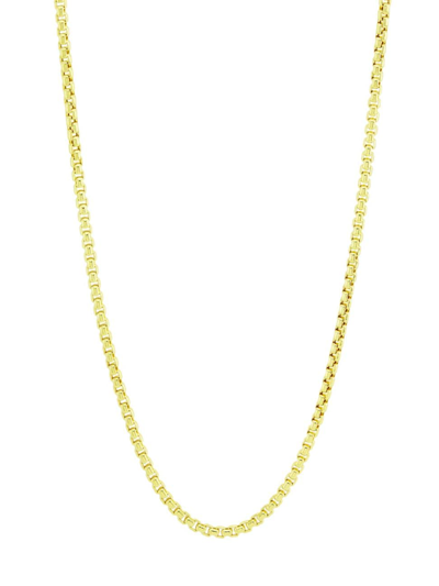 Shop Saks Fifth Avenue Men's Collection 14k Yellow Gold Lite Round Box Chain Necklace
